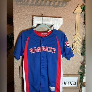 Texas Rangers Youth Baseball Jersey by True Fans Size Medium 8